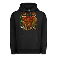 Pigment Black Just a Little Moody Urban Hoodie - CowhideDigitalArt