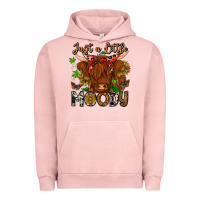 Pigment Salmon Just a Little Moody Urban Hoodie - CowhideDigitalArt