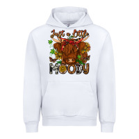 White Just a Little Moody Urban Hoodie - CowhideDigitalArt