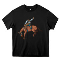 Black bucking bronco cowboy rodeo Heavy Core Tee - Artiststas