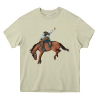 Bucking Bronco Cowboy Rodeo Heavy Core Tee | Teevron
