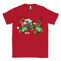 Red Christmas Game Controller Classic Tee - MaliasSmallBusiness