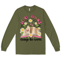 Army Green read books change the world artiststas Long Sleeve Tee - Artiststas