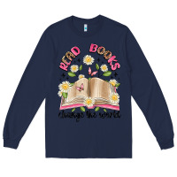 Navy read books change the world artiststas Long Sleeve Tee - Artiststas