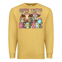 Antique Gold Happy Easter Heifers Premium Sweatshirt - OliviaCreatesArt