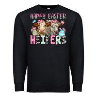Black Happy Easter Heifers Premium Sweatshirt - OliviaCreatesArt