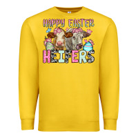 Lemon Happy Easter Heifers Premium Sweatshirt - OliviaCreatesArt
