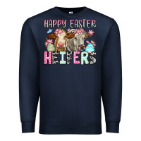 Navy Happy Easter Heifers Premium Sweatshirt - OliviaCreatesArt