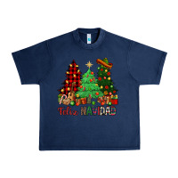 Navy Feliz Navidad Urban Heavy Tee - NancyCooperArtShop