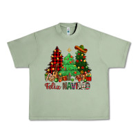 Oil Green Feliz Navidad Urban Heavy Tee - NancyCooperArtShop
