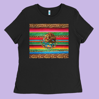 Serape Leopard Mexican Ladies Tee Designed By Jasminsmagicworld