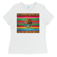 White serape leopard mexican Ladies Tee - Jasminsmagicworld