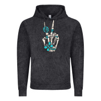 Vintage Black turquoise gemstone skeleton hand Vintage Hoodie - MaliasSmallBusiness