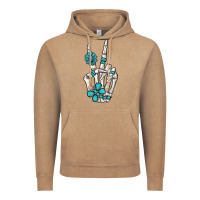 Vintage Coffee turquoise gemstone skeleton hand Vintage Hoodie - MaliasSmallBusiness