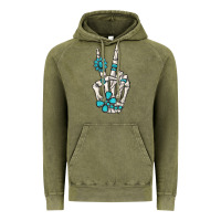 Vintage Olive turquoise gemstone skeleton hand Vintage Hoodie - MaliasSmallBusiness