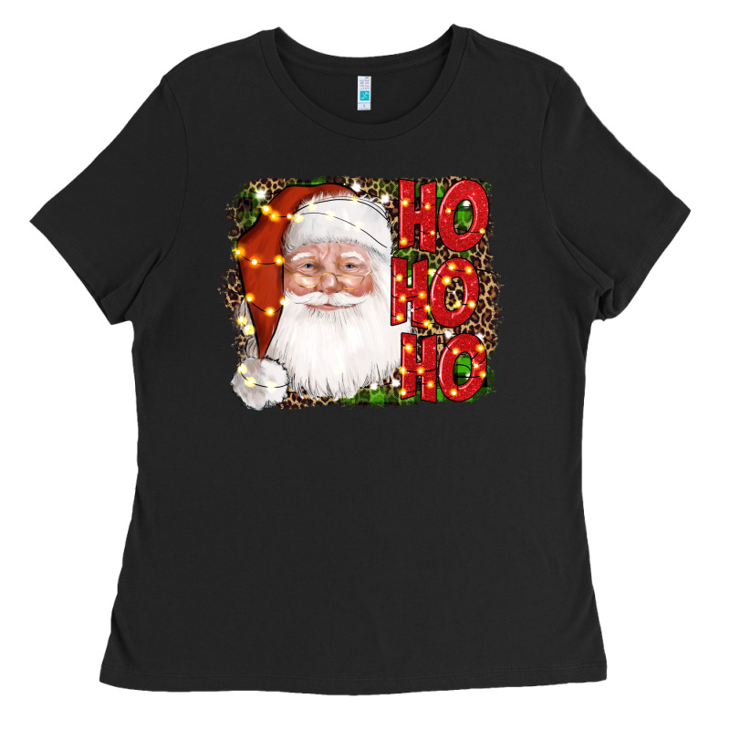 Christmas Ho Ho Ho Santa Clause Ladies Tee by AdoDesignShop | Teevron