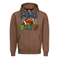 Chestnut Football vibes green and blue Zipper Hoodie - HowdyJamesFarm