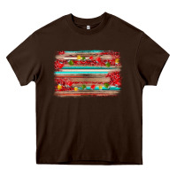 Chocolate Brown christmas background Heavy Core Tee - AdoDesignShop