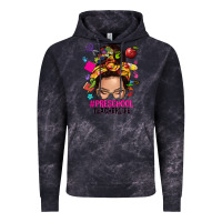 Cloud Black preschool teacher life  messy bun Vintage Hoodie - NancyCooperArtShop
