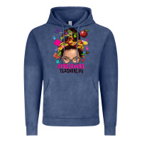 Preschool Teacher Life  Messy Bun Vintage Hoodie | Teevron