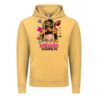 Vintage Mustard preschool teacher life  messy bun Vintage Hoodie - NancyCooperArtShop