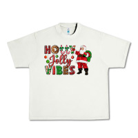 Pistachio Holly Jolly vibes Christmas with Santa Urban Heavy Tee - NancyCooperArtShop