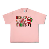 Salmon Holly Jolly vibes Christmas with Santa Urban Heavy Tee - NancyCooperArtShop