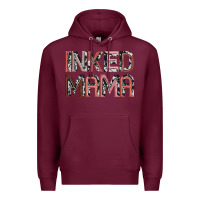 Burgundy inked mama Premium Hoodie - JahusDesignShop