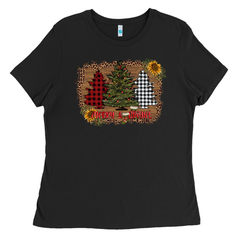 Merry And Bright With Tree's Ladies Tee by AdoDesignShop | Teevron