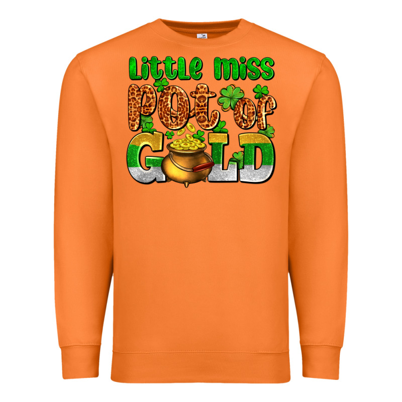 St. Patrick's Little Miss Pot Of Gold Premium Sweatshirt by OliviaCreatesArt | Teevron