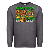 Charcoal Heather St. Patrick's little miss pot of gold Premium Sweatshirt - OliviaCreatesArt