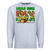 Heather Grey St. Patrick's little miss pot of gold Premium Sweatshirt - OliviaCreatesArt