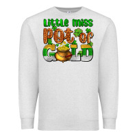 Oatmeal Heather St. Patrick's little miss pot of gold Premium Sweatshirt - OliviaCreatesArt