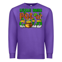 Purple St. Patrick's little miss pot of gold Premium Sweatshirt - OliviaCreatesArt