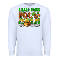 White St. Patrick's little miss pot of gold Premium Sweatshirt - OliviaCreatesArt