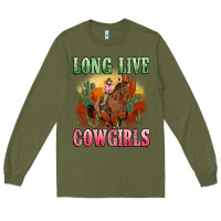 Army Green long live cowgirls artiststas Long Sleeve Tee - Artiststas