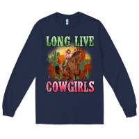 Navy long live cowgirls artiststas Long Sleeve Tee - Artiststas