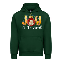 Forest Green Joy To The World Urban Hoodie - CowhideDigitalArt
