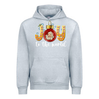 Heather Grey Joy To The World Urban Hoodie - CowhideDigitalArt