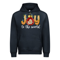 Navy Joy To The World Urban Hoodie - CowhideDigitalArt