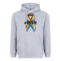 Heather Grey pride lgbtq awareness ribbon Heavyweight Hoodie - OliviaCreatesArt