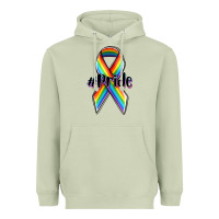 Matcha pride lgbtq awareness ribbon Heavyweight Hoodie - OliviaCreatesArt