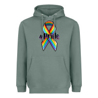 Sage pride lgbtq awareness ribbon Heavyweight Hoodie - OliviaCreatesArt