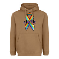 Toasted Coconut pride lgbtq awareness ribbon Heavyweight Hoodie - OliviaCreatesArt
