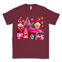 Burgundy Pink christmas gnomes truck Classic Tee - NancyCooperArtShop