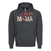 American Mama With Gnome Mother's Day Zipper Hoodie | Teevron