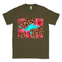 Army Green valentine's day leopard background Classic Tee - JahusDesignShop