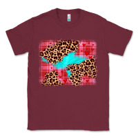 Burgundy valentine's day leopard background Classic Tee - JahusDesignShop