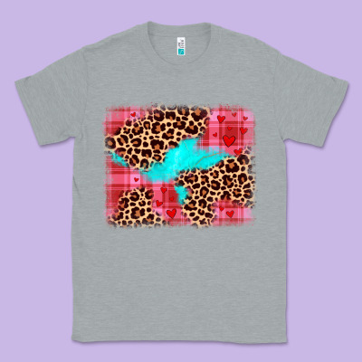 Valentine's Day Leopard Background Classic Tee Designed By Jahusdesignshop