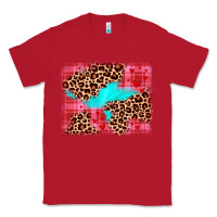 Red valentine's day leopard background Classic Tee - JahusDesignShop